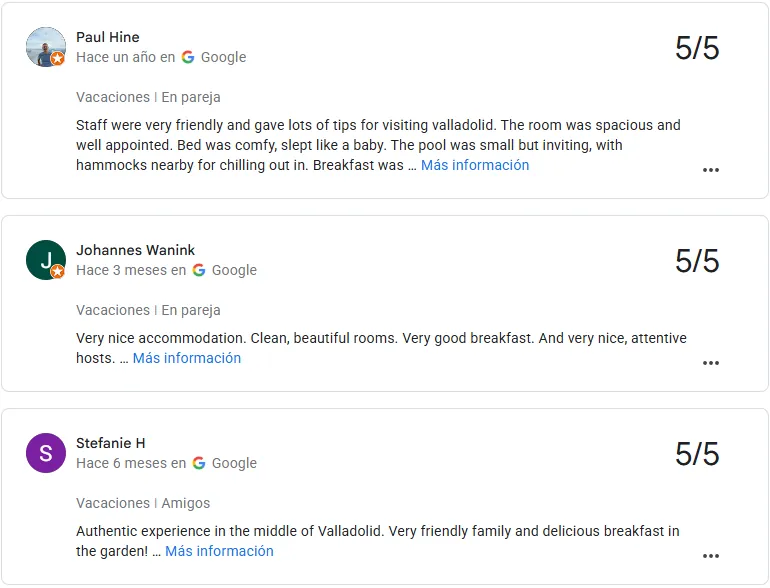 Google review screenshot - Paul, Johannes, Stefanie