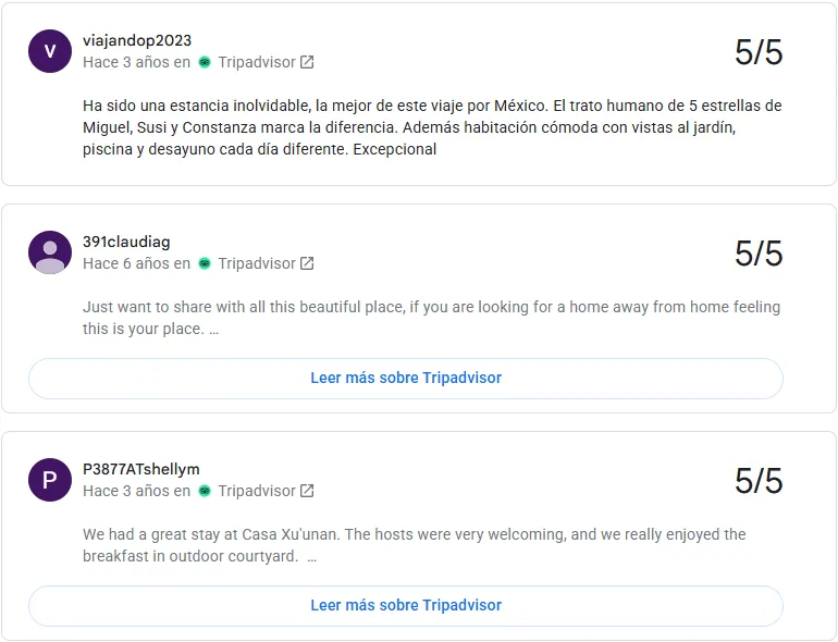 TripAdvisor review screenshot - viajandop, 391claudiag, P3877